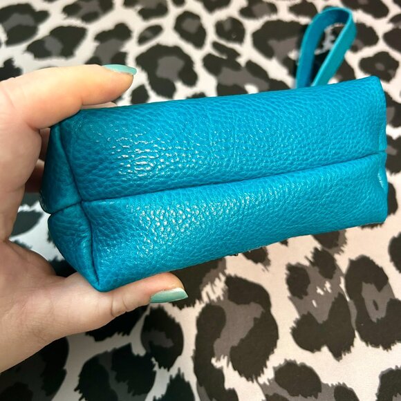 Portland Leather Goods Medium Chelsea Pouch in Aquarius Blue BNWOT - Picture 8 of 9